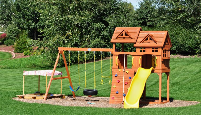 Wooden Swing Set Installation in Longmont, CO